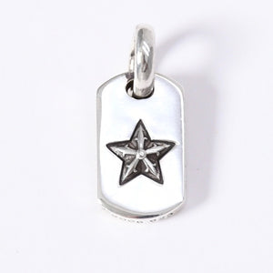 Very Good Condition CHROME HEARTS DT TNY STAR Tiny Star Dog Tag Pendant Top Weight approx. 3.77g Silver 925 Used 4a003793