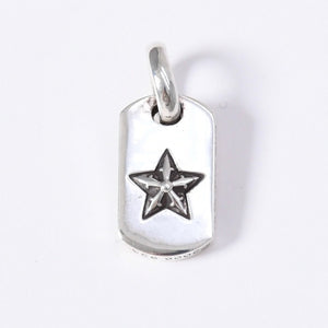 Very Good Condition CHROME HEARTS DT TNY STAR Tiny Star Dog Tag Pendant Top Weight approx. 3.77g Silver 925 Used 4a003793