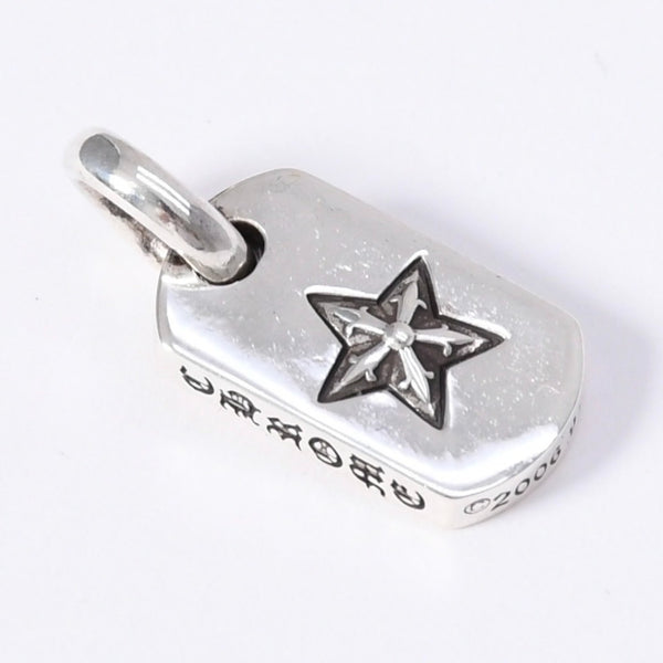 Very Good Condition CHROME HEARTS DT TNY STAR Tiny Star Dog Tag Pendant Top Weight approx. 3.77g Silver 925 Used 4a003793