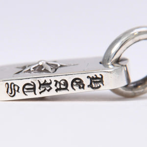 Very Good Condition CHROME HEARTS DT TNY STAR Tiny Star Dog Tag Pendant Top Weight approx. 3.77g Silver 925 Used 4a003793