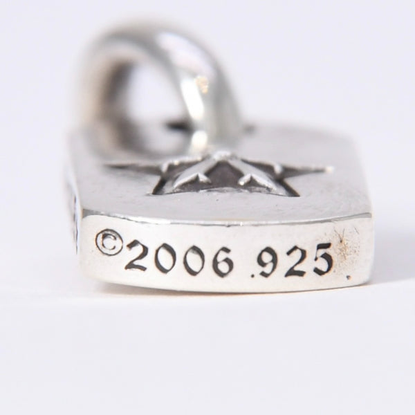 Very Good Condition CHROME HEARTS DT TNY STAR Tiny Star Dog Tag Pendant Top Weight approx. 3.77g Silver 925 Used 4a003793