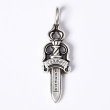 Load image into Gallery viewer, 極美品 CHROME HEARTS クロムハーツ ダブルダガー ペンダント シルバーネックレストップ シルバー925 21.8g 中古 4a003802