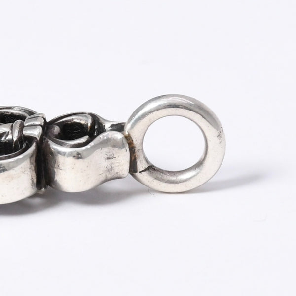 極美品 CHROME HEARTS クロムハーツ ダブルダガー ペンダント シルバーネックレストップ シルバー925 21.8g 中古 4a003802