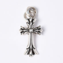 Load image into Gallery viewer, 極美品 クロムハーツ CBL CH CROSS SML W/ATTACHED BALE ベイル付きダブルCHクロス ペンダントトップ 重量約22.9g 中古 4a003789