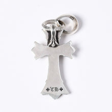 Load image into Gallery viewer, 極美品 クロムハーツ CBL CH CROSS SML W/ATTACHED BALE ベイル付きダブルCHクロス ペンダントトップ 重量約22.9g 中古 4a003789