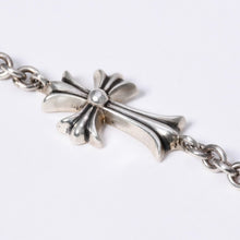Load image into Gallery viewer, 極美品 CHROME HEARTS クロムハーツ タイニーCHクロス ブレスレット タイニーCHクロス シルバー925 NEチェーン 12.4g 中古 4a003804