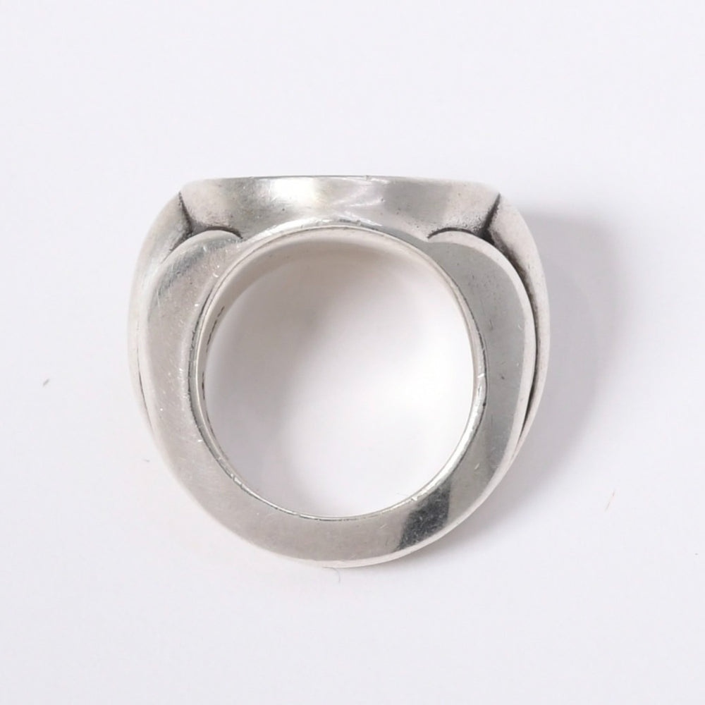 極美品 CHROME HEARTS クロムハーツ SEAL STAMP RING シールスタンプ リング 指輪 重量約25.5g サイズ12号 CHプラス シルバー925 中古 4a003798