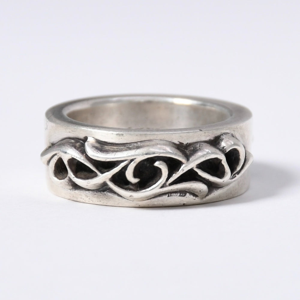 CHROME HEARTS Double Narrow Vine Band Ring Size 14 Weight 16.6g Silver 925 2000/.925 Engraved Good Condition Used 4a003799