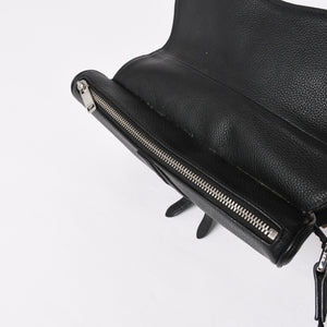Christian Dior Saddle Bag Body Bag Black Silver Hardware 06-BO-1120 Good Condition Used 4a003815