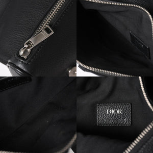 Christian Dior Saddle Bag Body Bag Black Silver Hardware 06-BO-1120 Good Condition Used 4a003815