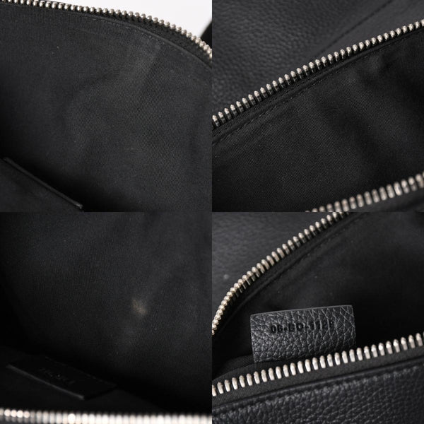 Christian Dior Saddle Bag Body Bag Black Silver Hardware 06-BO-1120 Good Condition Used 4a003815