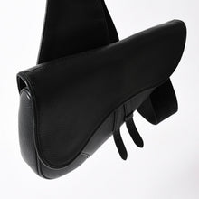 画像をギャラリービューアに読み込む, Christian Dior クリスチャンディオール サドルバッグ ボディバッグ ブラック シルバー金具 06-BO-1120 美品 中古 4a003815