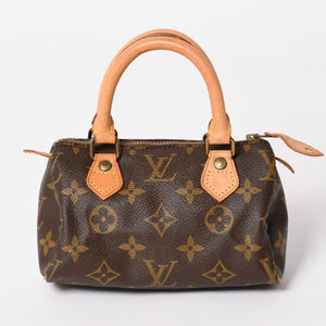 LOUIS VUITTON Mini Speedy Handbag M41534 Monogram PVC Brown Good Condition Used 4a003679