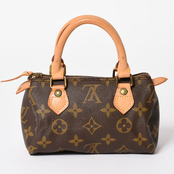 LOUIS VUITTON Mini Speedy Handbag M41534 Monogram PVC Brown Good Condition Used 4a003679
