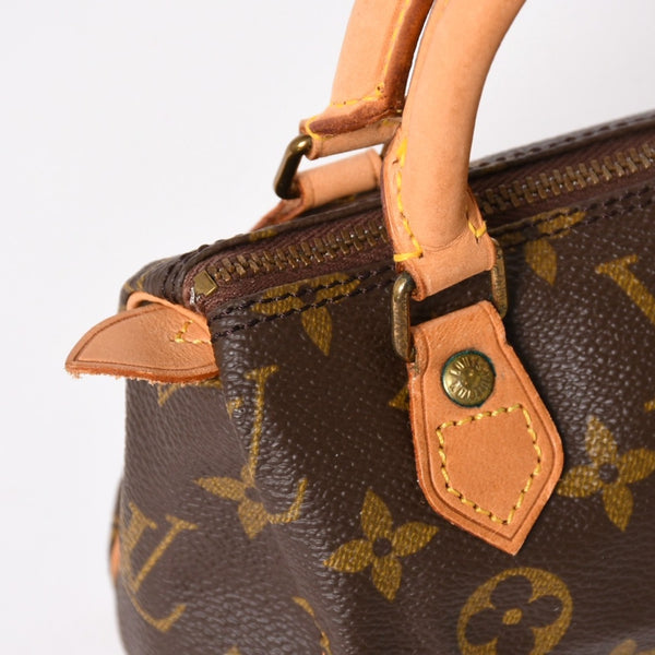 LOUIS VUITTON Mini Speedy Handbag M41534 Monogram PVC Brown Good Condition Used 4a003679