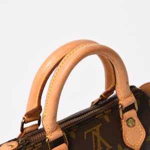 LOUIS VUITTON Mini Speedy Handbag M41534 Monogram PVC Brown Good Condition Used 4a003679