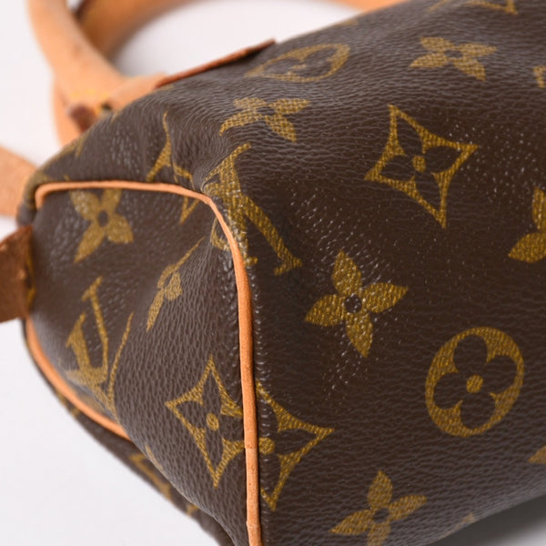 LOUIS VUITTON Mini Speedy Handbag M41534 Monogram PVC Brown Good Condition Used 4a003679