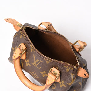 LOUIS VUITTON Mini Speedy Handbag M41534 Monogram PVC Brown Good Condition Used 4a003679