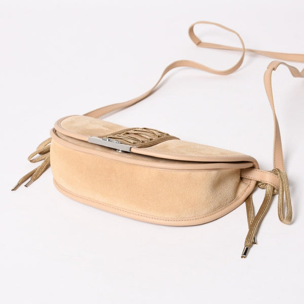 Christian Dior Shoulder Bag Beige Silver Hardware 03BM-1002 Good Condition Used 4a003697
