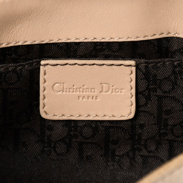 Christian Dior Shoulder Bag Beige Silver Hardware 03BM-1002 Good Condition Used 4a003697