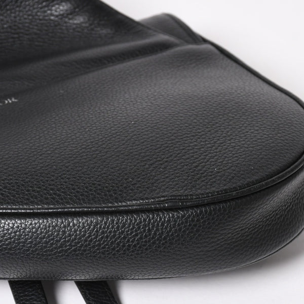 Christian Dior Saddle Bag Body Bag Black Silver Hardware 06-BO-1120 Good Condition Used 4a003815