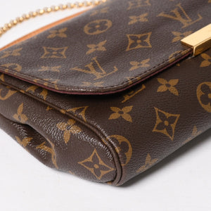 極美品 LOUIS VUITTON ルイヴィトン フェイボリットMM ハンドバッグ ショルダーバッグ 2WAY モノグラム M40718 ブラウン 中古 4a003822
