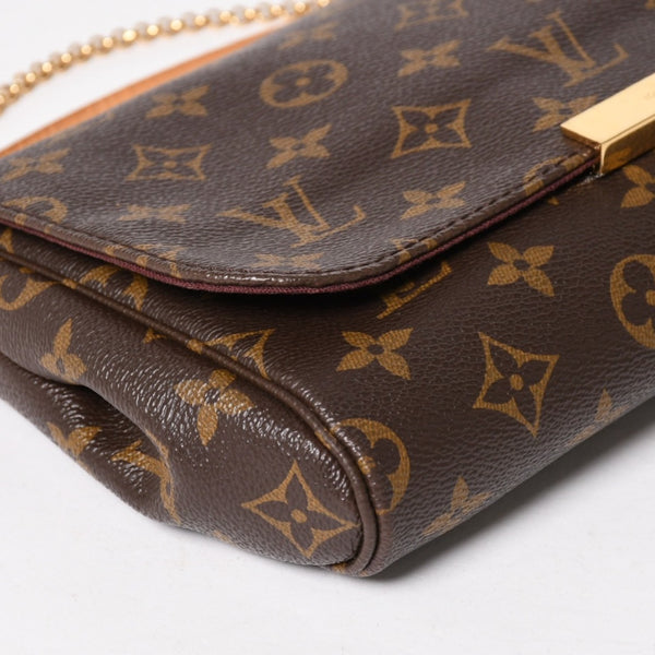 極美品 LOUIS VUITTON ルイヴィトン フェイボリットMM ハンドバッグ ショルダーバッグ 2WAY モノグラム M40718 ブラウン 中古 4a003822