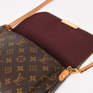 極美品 LOUIS VUITTON ルイヴィトン フェイボリットMM ハンドバッグ ショルダーバッグ 2WAY モノグラム M40718 ブラウン 中古 4a003822