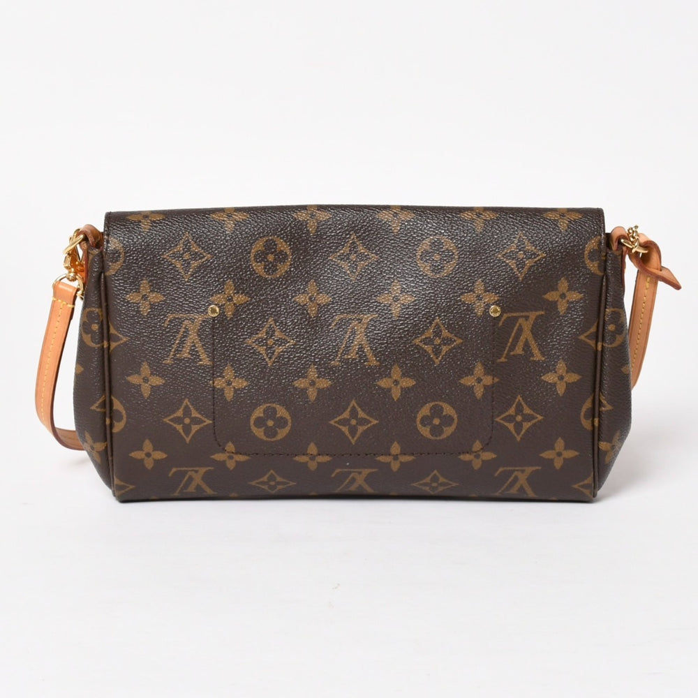 Very Good Condition LOUIS VUITTON Favorite MM Handbag Shoulder Bag 2WAY Monogram M40718 Brown Used 4a003822