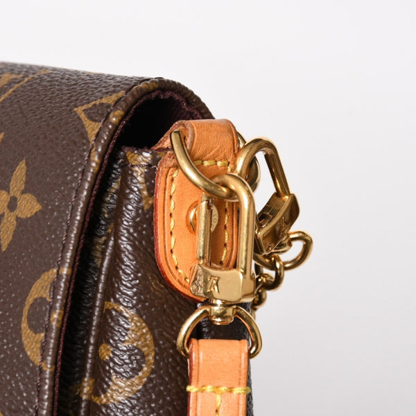 極美品 LOUIS VUITTON ルイヴィトン フェイボリットMM ハンドバッグ ショルダーバッグ 2WAY モノグラム M40718 ブラウン 中古 4a003822
