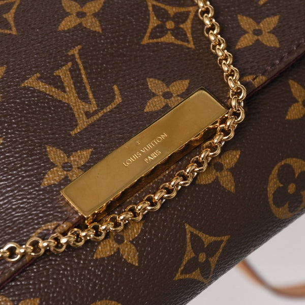 極美品 LOUIS VUITTON ルイヴィトン フェイボリットMM ハンドバッグ ショルダーバッグ 2WAY モノグラム M40718 ブラウン 中古 4a003822