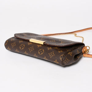 極美品 LOUIS VUITTON ルイヴィトン フェイボリットMM ハンドバッグ ショルダーバッグ 2WAY モノグラム M40718 ブラウン 中古 4a003822
