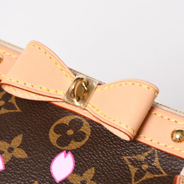 極美品 LOUIS VUITTON ルイヴィトン LV × TM ポシェット アクセソワール アクセサリーポーチ M13666 モノグラム チェリー 村上隆 中古 4a005302