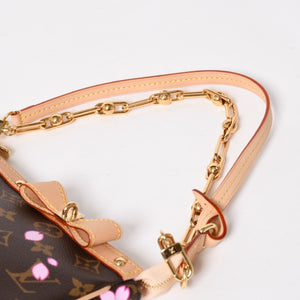 極美品 LOUIS VUITTON ルイヴィトン LV × TM ポシェット アクセソワール アクセサリーポーチ M13666 モノグラム チェリー 村上隆 中古 4a005302