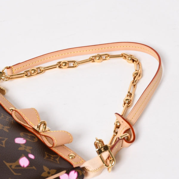 極美品 LOUIS VUITTON ルイヴィトン LV × TM ポシェット アクセソワール アクセサリーポーチ M13666 モノグラム チェリー 村上隆 中古 4a005302