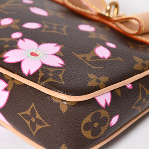 極美品 LOUIS VUITTON ルイヴィトン LV × TM ポシェット アクセソワール アクセサリーポーチ M13666 モノグラム チェリー 村上隆 中古 4a005302