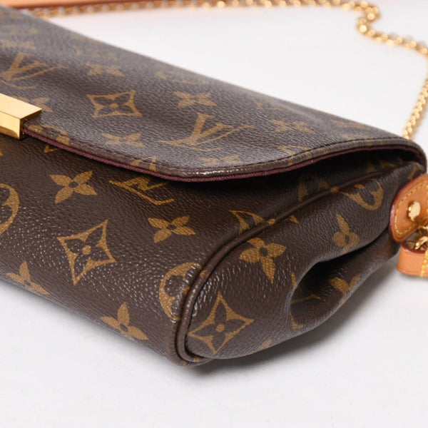 極美品 LOUIS VUITTON ルイヴィトン フェイボリットMM ハンドバッグ ショルダーバッグ 2WAY モノグラム M40718 ブラウン 中古 4a003822