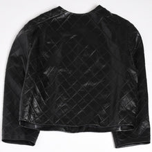 画像をギャラリービューアに読み込む, 極美品 CHANEL シャネル マトラッセ ノーカラー仕様ブラックレザージャケット ラムスキン ココマーク アウター 50サイズ P72638 中古 4a003769