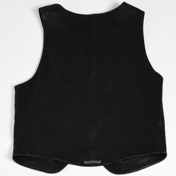 Very Good Condition CHROME HEARTS CLASSIC 2B DSTRY Classic 2B Destroy Leather Vest Size L Cross Ball Dagger Used 4a003827