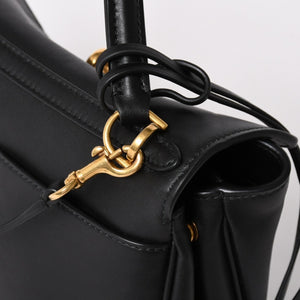 極美品 BALENCIAGA バレンシアガ ロデオハンドバッグ 795456 M69・4263 ショルダーバッグ 2way カーフスキン ブラック ゴールド金具 中古 4a003644
