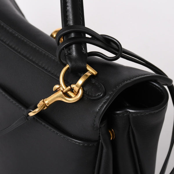 極美品 BALENCIAGA バレンシアガ ロデオハンドバッグ 795456 M69・4263 ショルダーバッグ 2way カーフスキン ブラック ゴールド金具 中古 4a003644