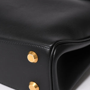 極美品 BALENCIAGA バレンシアガ ロデオハンドバッグ 795456 M69・4263 ショルダーバッグ 2way カーフスキン ブラック ゴールド金具 中古 4a003644