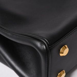 極美品 BALENCIAGA バレンシアガ ロデオハンドバッグ 795456 M69・4263 ショルダーバッグ 2way カーフスキン ブラック ゴールド金具 中古 4a003644