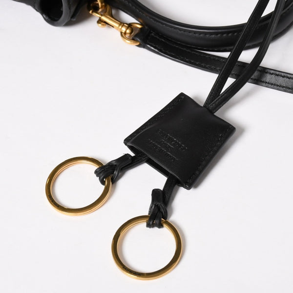 極美品 BALENCIAGA バレンシアガ ロデオハンドバッグ 795456 M69・4263 ショルダーバッグ 2way カーフスキン ブラック ゴールド金具 中古 4a003644