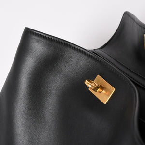 極美品 BALENCIAGA バレンシアガ ロデオハンドバッグ 795456 M69・4263 ショルダーバッグ 2way カーフスキン ブラック ゴールド金具 中古 4a003644