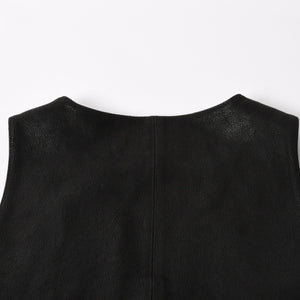 Very Good Condition CHROME HEARTS CLASSIC 2B DSTRY Classic 2B Destroy Leather Vest Size L Cross Ball Dagger Used 4a003827