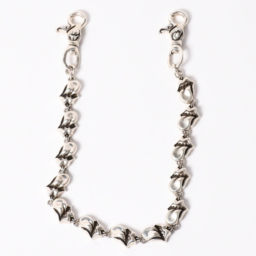 極美品 CHROME HEARTS クロムハーツ 2クリップロング リップ＆タンウォレットチェーン 重量約339.0ｇ 全長約55cm 13リンク 中古 4a003756
