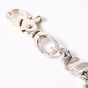 Very good condition CHROME HEARTS 2 clip long lip & tan wallet chain Weight approx. 339.0g Total length approx. 55cm 13 links Used 4a003756