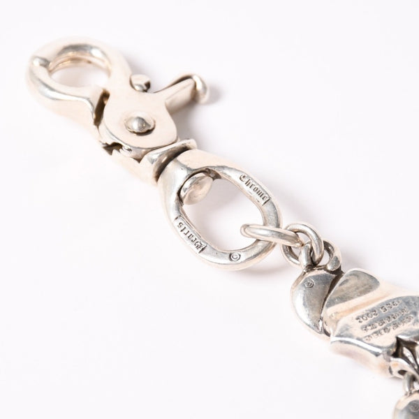 Very good condition CHROME HEARTS 2 clip long lip & tan wallet chain Weight approx. 339.0g Total length approx. 55cm 13 links Used 4a003756