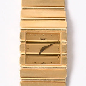 Piaget ピアジェ POLO ポロ 腕時計 7131C701 重量約146.35g K18YG 750刻印 クォーツ ゴールド文字盤 ガラスキズ 美品 中古 4a003590